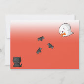 ハロウィーンザリトルブー幽霊ボーイ1st誕生日 招待状 (裏面)