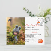 ハロウィーンザリトルブー幽霊少年2歳の誕生日 招待状 (スタンド正面)