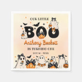 ハロウィーンザリトルブー1st誕生日パーティー スタンダードカクテルナプキン (正面)