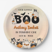 ハロウィーンザリトルブー1st誕生日パーティー ペーパープレート (正面)