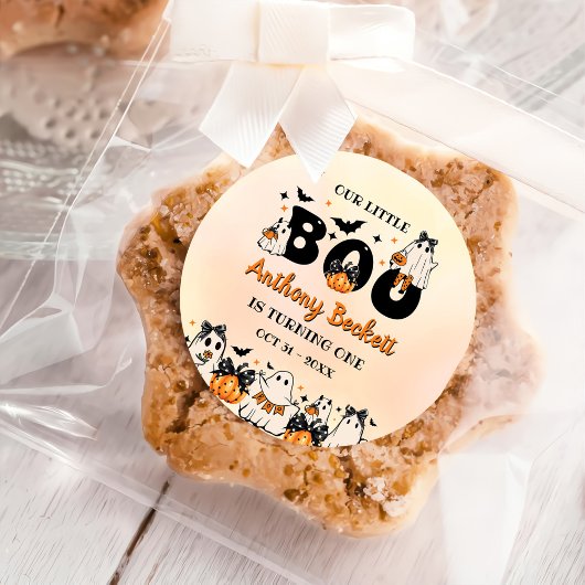 ハロウィーンザリトルブー1st誕生日パーティー ラウンドシール