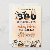ハロウィーンザリトルブー2nd誕生日パーティー 招待状 (正面)