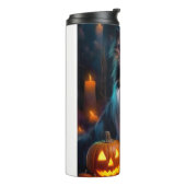 ハロウィーンシェットランドシェプドッグとカボチャ怖い タンブラー (回転左)