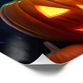 ハロウィーンシェットランドシェプドッグとカボチャ怖い ポスター (コーナー)