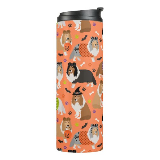ハロウィーンシェットランドシェプドッグシェットランド・ シープドッグ タンブラー (回転左)