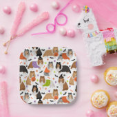 ハロウィーンシェットランドシェプドッグシェットランド・ シープドッグ ペーパープレート (パーティー)