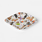 ハロウィーンシェットランドシェプドッグシェットランド・ シープドッグ ペーパープレート (傾斜あり)