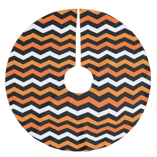 ハロウィーンシェブロンストライプ ブラッシュドポリエステルツリースカート (正面)