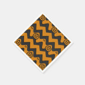 ハロウィーンシェブロンパターン(幽霊とカボチャ) スタンダードカクテルナプキン (角)