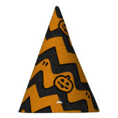 ハロウィーンシェブロンパターン(幽霊とカボチャ) パーティーハット (右)