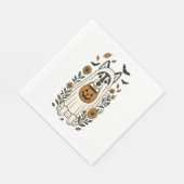 ハロウィーンシベリアのハスキーの花 スタンダードランチョンナプキン (角)