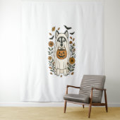 ハロウィーンシベリアのハスキーの花 タペストリー (インサイチュ)