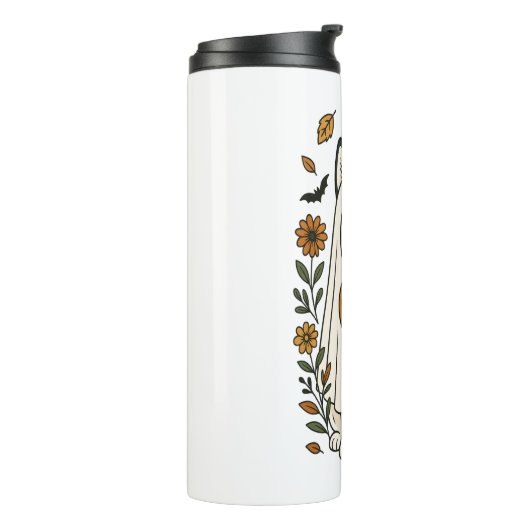 ハロウィーンシベリアのハスキーの花 タンブラー (回転左)