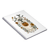 ハロウィーンシベリアのハスキーの花 ノートブック (右側)