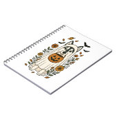 ハロウィーンシベリアのハスキーの花 ノートブック (左側)