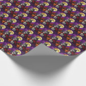 ハロウィーンシベリアハスキーヴァンパイアパンプキンズ怖 ラッピングペーパー (角)