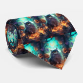 ハロウィーンシベリア猫カボチャ怖い ネクタイ (ロール)