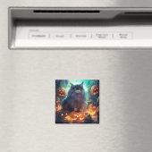 ハロウィーンシベリア猫カボチャ怖い マグネット (インサイチュ (食洗機))