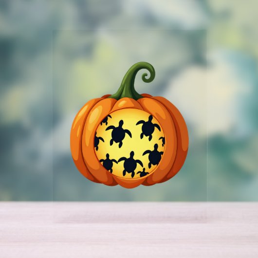 ハロウィーンシャツカボンプキンタートルシーハロウィンコスト アクリルサイン (ニュートラル)