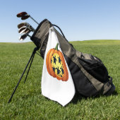 ハロウィーンシャツカボンプキンタートルシーハロウィンコスト ゴルフタオル (グリーン)