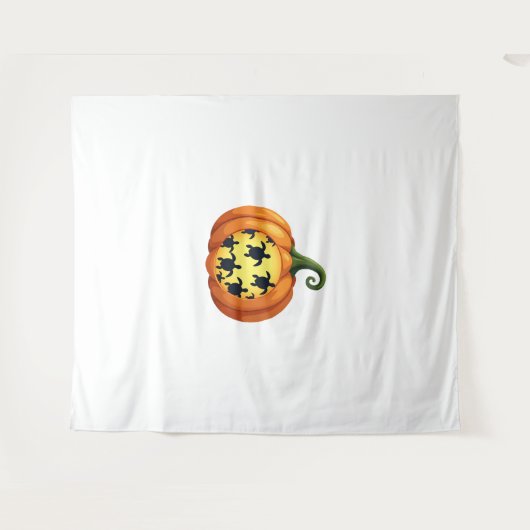 ハロウィーンシャツカボンプキンタートルシーハロウィンコスト タペストリー (正面(横))