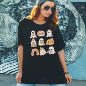 ハロウィーンシャツトリックまたはトリートカボチャ幽霊 Tシャツ