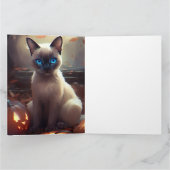 ハロウィーンシャム猫カボチャ怖い カード (内部)