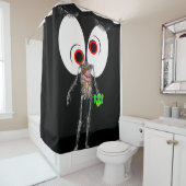 ハロウィーンシャワーカーテンスケルトン シャワーカーテン (インサイチュ)