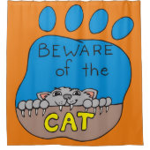 ハロウィーンシャワーカーテン猫 シャワーカーテン (正面)