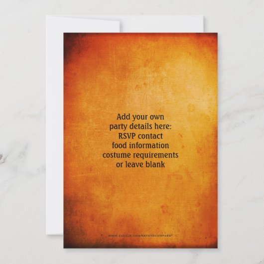 ハロウィーンシャンデリアパーティの招待状 招待状 (裏面)