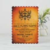 ハロウィーンシャンデリアパーティの招待状 招待状 (スタンド正面)