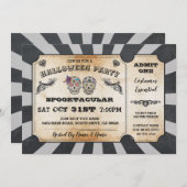 ハロウィーンシュガースカルチケットパーティの招待状 招待状 (正面/裏面)