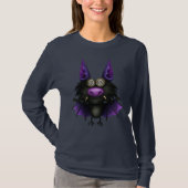 ハロウィーンシュガーラッシュこうもり間抜けおもしろい Tシャツ (正面)
