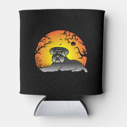 ハロウィーンシュナウザードッグ恋人Tシャツ 缶クーラー (正面)
