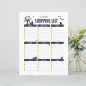 ハロウィーンショッピングリスト紙シート (スタンド正面)