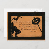 ハロウィーンシルエット シーズンポストカード (正面/裏面)
