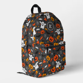ハロウィーンシンボルシームレスパターンモノグラム プリントバックパック