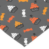 ハロウィーンシンボルパターンキャンディ&カップケーキ ショートテーブルランナー (コーナー)