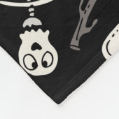 ハロウィーンシンボルヴィンテージシームレス背景 フリースブランケット (角)