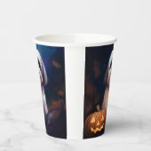 ハロウィーンシーズー（犬）ズカボチャ怖い 紙コップ (左)