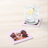 ハロウィーンシーズー(犬)ズドッグス スクエアペーパーコースター (インサイチュ)