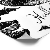 ハロウィーンシームレスパターンのスケッチ ポスター (角)