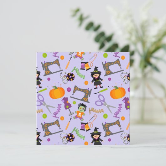 ハロウィーンシームレス裁縫概念 (スタンド正面)