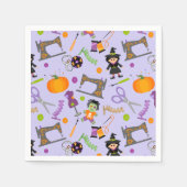 ハロウィーンシームレス裁縫概念 スタンダードカクテルナプキン (正面)