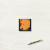 ハロウィーンシーンのカボチャとスパイダーウェブ ポストイット (デスク上)