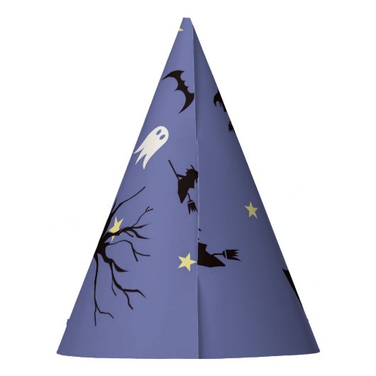 ハロウィーンシーン幽霊たち魔女とこうもり パーティーハット (裏面)
