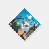 ハロウィーンシーン スタンダードカクテルナプキン (角)