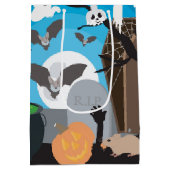 ハロウィーンシーン ミディアムペーパーバッグ (裏面)