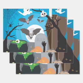 ハロウィーンシーン ラッピングペーパーシート
