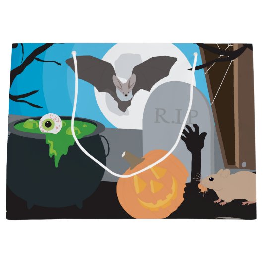 ハロウィーンシーン ラージペーパーバッグ (正面)